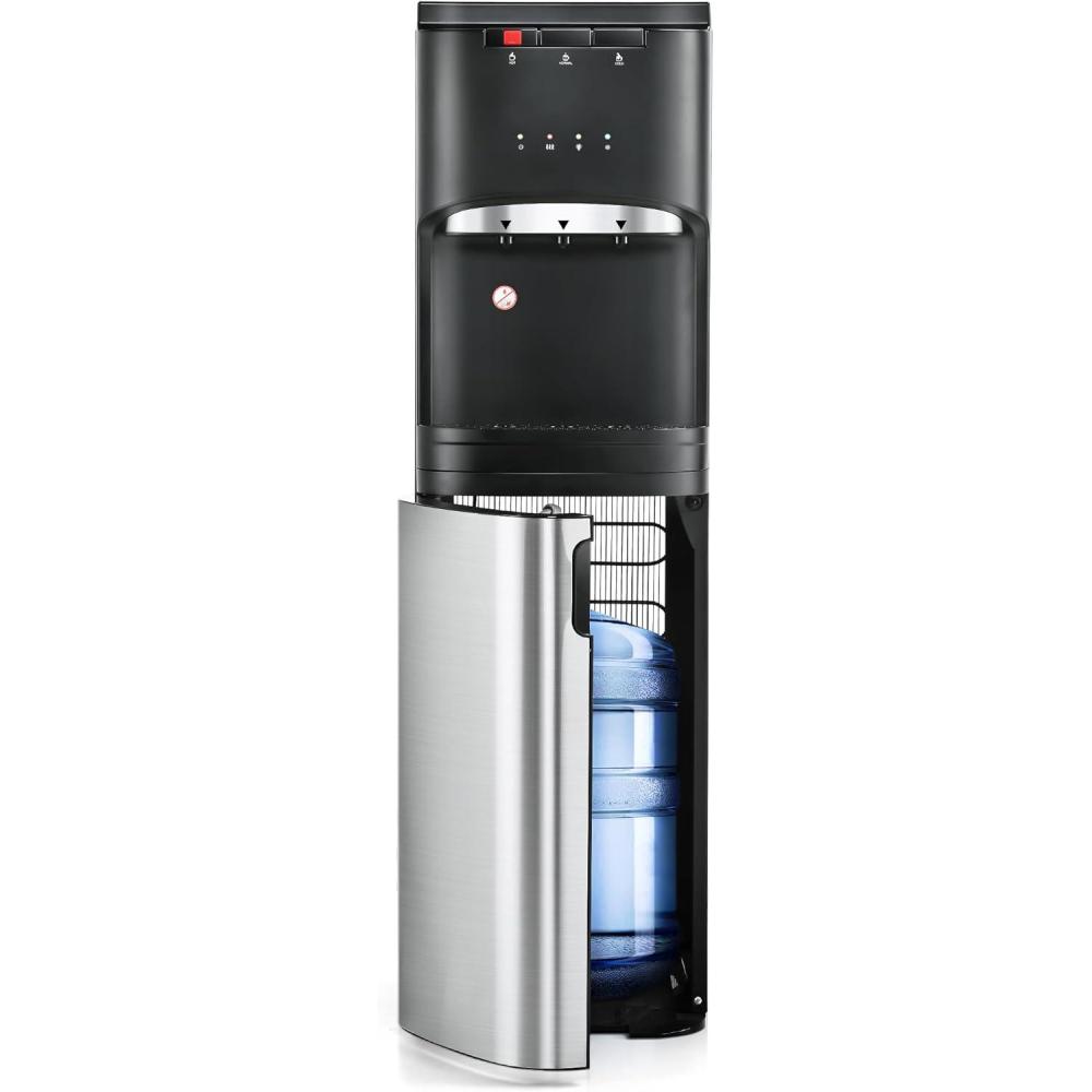image:imageEuhomy Self Cleaning Bottom Loading Water Cooler Dispenser with UV Lights Stainless Steel Water Cooler for Home Office Living Room 3 Or 5 Gallon BottleBlackBlack