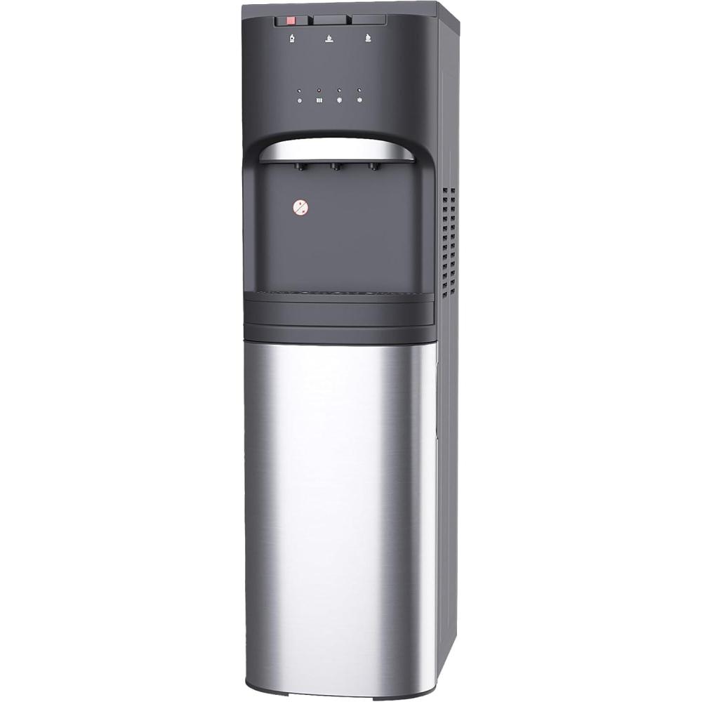 image:imageEuhomy Self Cleaning Bottom Loading Water Cooler Dispenser with UV Lights Stainless Steel Water Cooler for Home Office Living Room 3 Or 5 Gallon BottleBlackBlack and Silver