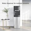 Euhomy Self Cleaning Bottom Loading Water Cooler Dispenser, with UV Lights Stainless Steel Water Cooler for Home, Office, Living Room, 3 Or 5 Gallon Bottle,Black(Black and Silver)