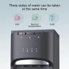 Euhomy Self Cleaning Bottom Loading Water Cooler Dispenser, with UV Lights Stainless Steel Water Cooler for Home, Office, Living Room, 3 Or 5 Gallon Bottle,Black(Black and Silver)