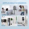 Euhomy Self Cleaning Bottom Loading Water Cooler Dispenser, with UV Lights Stainless Steel Water Cooler for Home, Office, Living Room, 3 Or 5 Gallon Bottle,Black(Black)