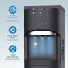Euhomy Self Cleaning Bottom Loading Water Cooler Dispenser, with UV Lights Stainless Steel Water Cooler for Home, Office, Living Room, 3 Or 5 Gallon Bottle,Black(Black and Silver)