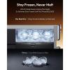 EUHOMY 2.5″ Clear Ice Ball Maker, 3 Clear Sphere Ice in 45 Mins, 96pcs/24H Dual-Mode Countertop Ice Maker Machine with APP Control, Continuous Cooling, Self-Cleaning, Ideal for Whiskey Bourbon