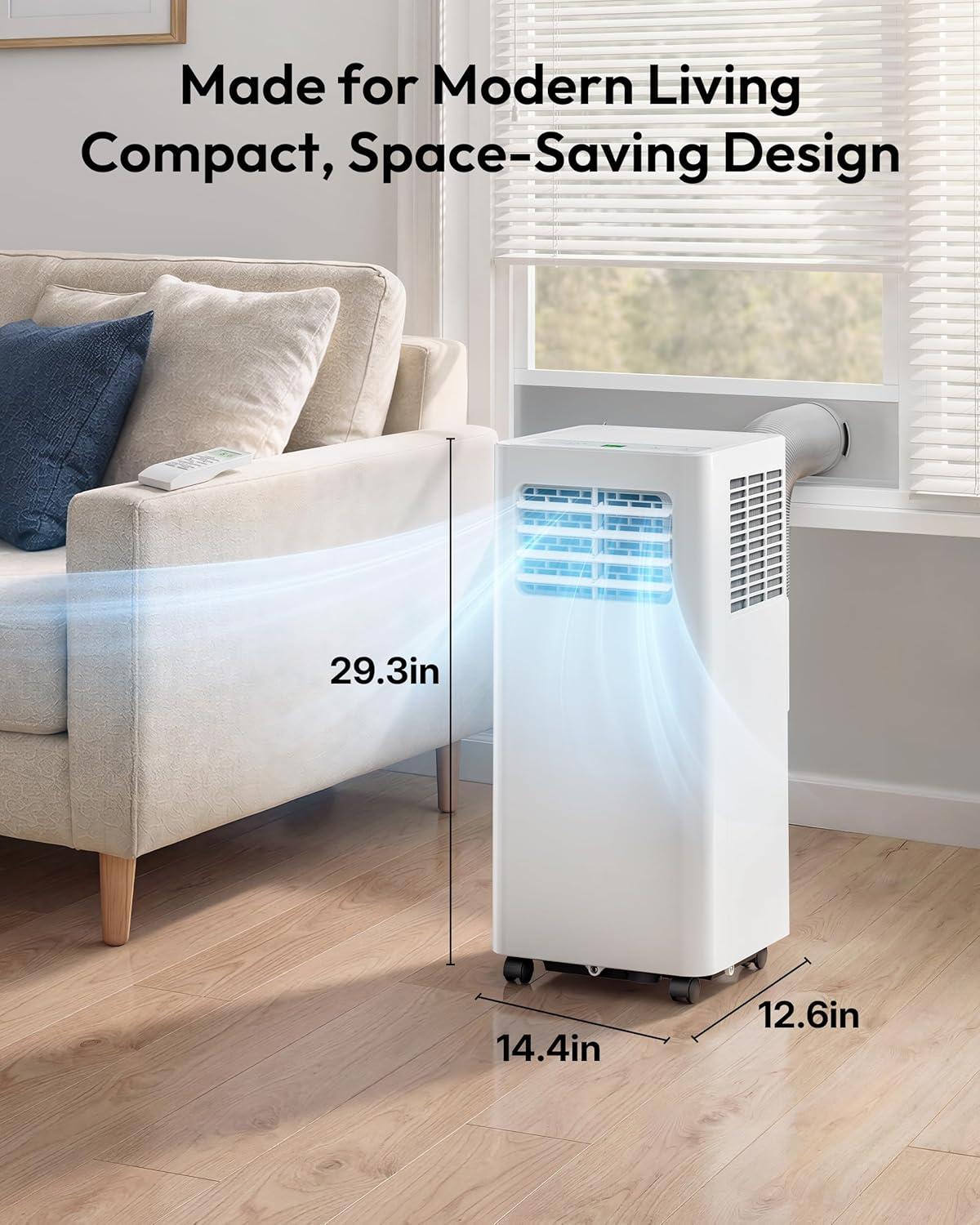 image:imageEUHOMY Portable Air Conditioners 10000 BTU 4in1 Air Conditioner Portable Up to 450 SqFt with Cool Fan Dehumidifier Sleep Portable AC Unit with LED Remote amp 24H Timer Installation Kits14 000 BTU WIFI
