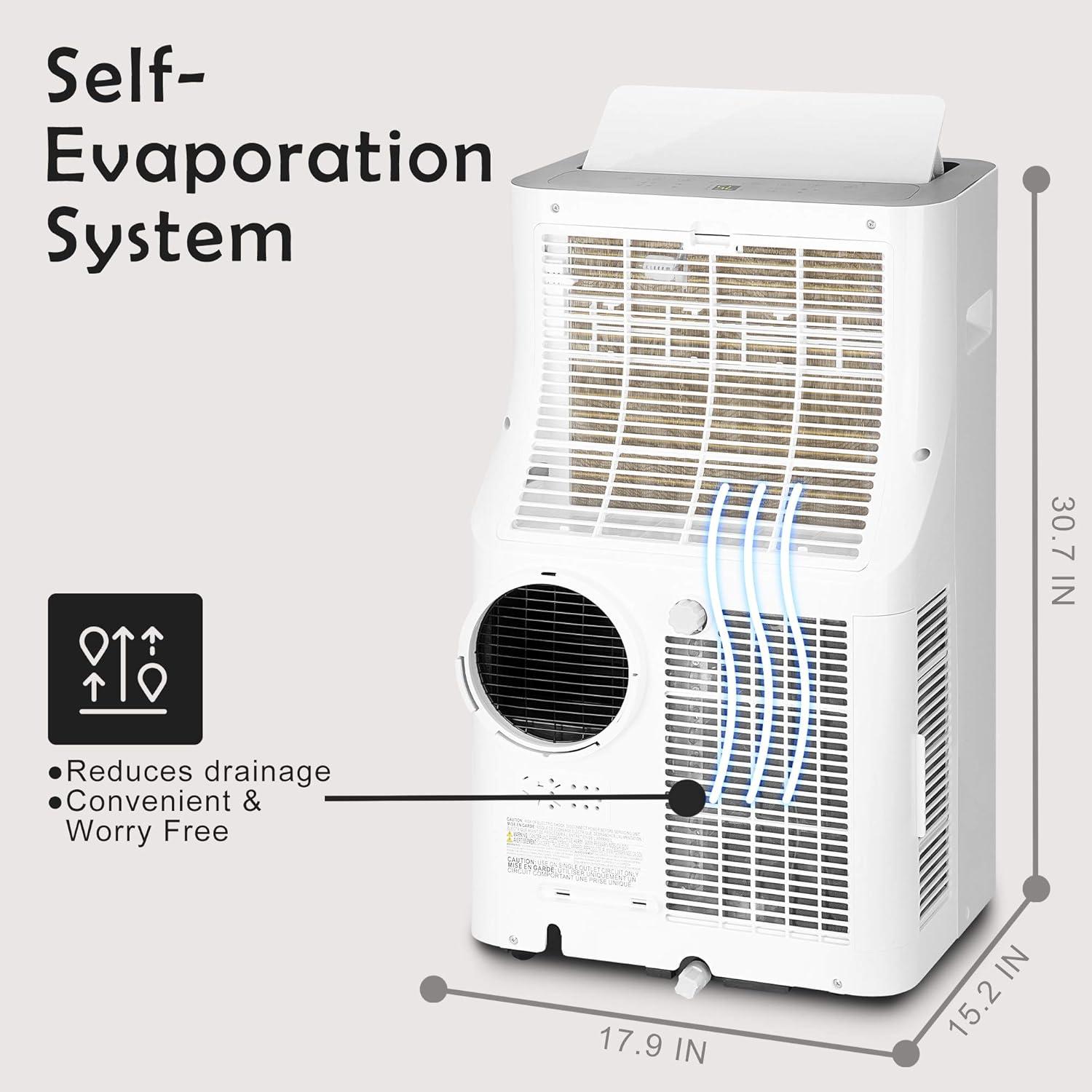 image:imageEUHOMY Portable Air Conditioners 10000 BTU 4in1 Air Conditioner Portable Up to 450 SqFt with Cool Fan Dehumidifier Sleep Portable AC Unit with LED Remote amp 24H Timer Installation Kits16 000 BTU
