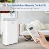 EUHOMY Portable Air Conditioners 10,000 BTU, 4-in-1 Air Conditioner Portable Up to 450 Sq.Ft. with Cool, Fan, Dehumidifier, Sleep, Portable AC Unit with LED Remote & 24H Timer, Installation Kits(16 000 BTU)