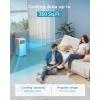 EUHOMY Portable Air Conditioners 10,000 BTU, 4-in-1 Air Conditioner Portable Up to 450 Sq.Ft. with Cool, Fan, Dehumidifier, Sleep, Portable AC Unit with LED Remote & 24H Timer, Installation Kits(8000 BTU)