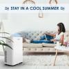 EUHOMY Portable Air Conditioners 10,000 BTU, 4-in-1 Air Conditioner Portable Up to 450 Sq.Ft. with Cool, Fan, Dehumidifier, Sleep, Portable AC Unit with LED Remote & 24H Timer, Installation Kits(16 000 BTU)