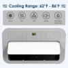 EUHOMY Portable Air Conditioners 10,000 BTU, 4-in-1 Air Conditioner Portable Up to 450 Sq.Ft. with Cool, Fan, Dehumidifier, Sleep, Portable AC Unit with LED Remote & 24H Timer, Installation Kits(16 000 BTU)