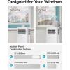 EUHOMY Portable Air Conditioners 10,000 BTU, 4-in-1 Air Conditioner Portable Up to 450 Sq.Ft. with Cool, Fan, Dehumidifier, Sleep, Portable AC Unit with LED Remote & 24H Timer, Installation Kits(10 000 BTU)