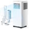 EUHOMY Portable Air Conditioners 10,000 BTU, 4-in-1 Air Conditioner Portable Up to 450 Sq.Ft. with Cool, Fan, Dehumidifier, Sleep, Portable AC Unit with LED Remote & 24H Timer, Installation Kits(8000.0 BTU)