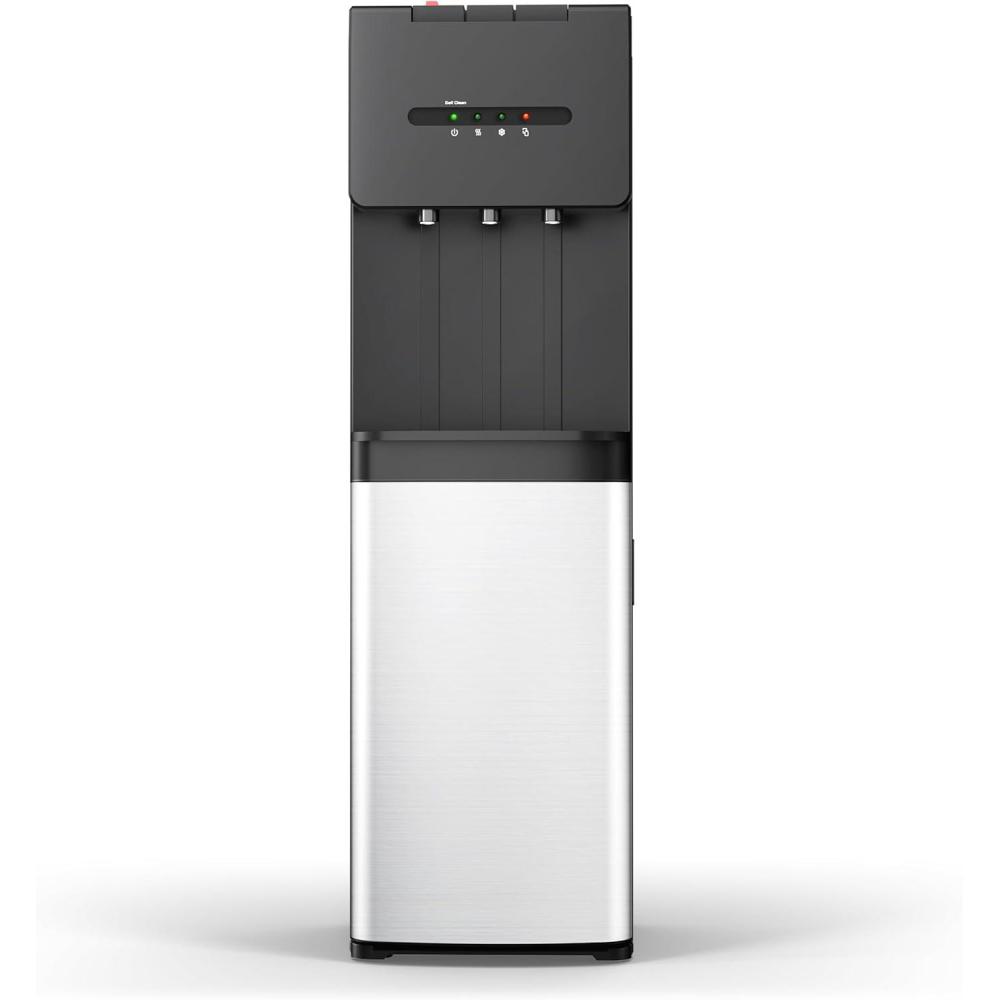 image:imageEuhomy 4in1 Water Dispenser with Ice Maker BottomLoading Water Cooler Hot and Cold Fits 3 amp 5 Gallons 33 lbs per Day Ice Production Childproof Lock for Home Office Kitchen BlackWhite