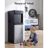 Euhomy 4-in-1 Water Dispenser with Ice Maker, Bottom-Loading Water Cooler Hot and Cold, Fits 3 & 5 Gallons, 33 lbs per Day Ice Production, Childproof Lock, for Home Office Kitchen, Black(Black)
