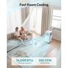 EUHOMY 14,000 BTU Portable Air Conditioners, 4-in-1 Unit with Cools, Heat, Dehumidifier, fan 650 Sq.Ft. with 500 CFM Airflow, App/Remote Control, Window Kit, for bedroom, livingroom