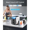 EUHOMY Smart Nugget Ice Maker Countertop, Pebble Ice Maker Machine with APP/Alexa Control, 40lbs/24H, Ready in 7 Mins, Self-Cleaning, Portable Sonic Ice Makers with Hanging Ice Scoop for Home/Office(APP Black)