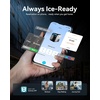 EUHOMY Smart Nugget Ice Maker Countertop, Pebble Ice Maker Machine with APP/Alexa Control, 40lbs/24H, Ready in 7 Mins, Self-Cleaning, Portable Sonic Ice Makers with Hanging Ice Scoop for Home/Office(APP Black)