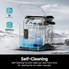 EUHOMY Smart Nugget Ice Maker Countertop, Pebble Ice Maker Machine with APP/Alexa Control, 40lbs/24H, Ready in 7 Mins, Self-Cleaning, Portable Sonic Ice Makers with Hanging Ice Scoop for Home/Office(Silver)